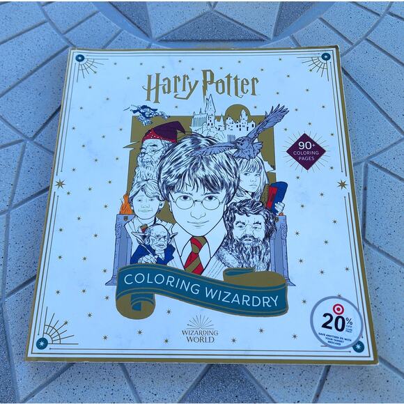 Harry Potter Coloring Wizardry Paperback & Postcard Coloring Book Bundle - Picture 5 of 9